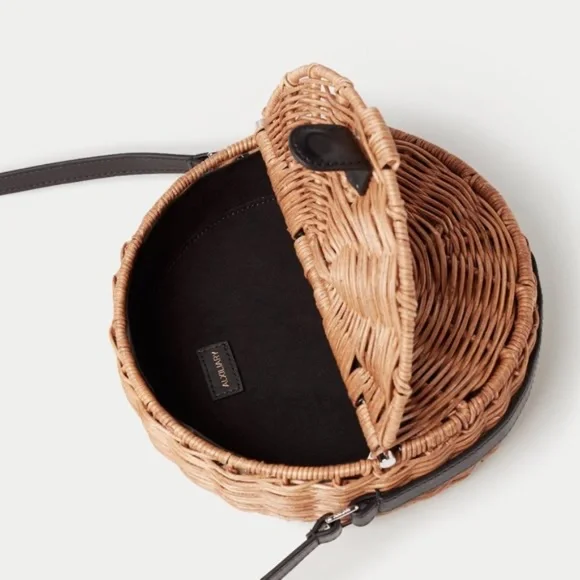 Aritzia Auxiliary Provence Wicker Bag (Brown/ Black) - Picture 2 of 8